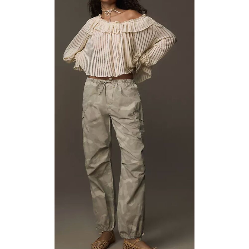 Anthropologie Pilcro Camo Parachute Cargo Joggers Size Small